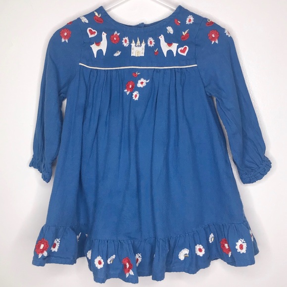 Boden Other - Baby Boden Blue Llama Dress